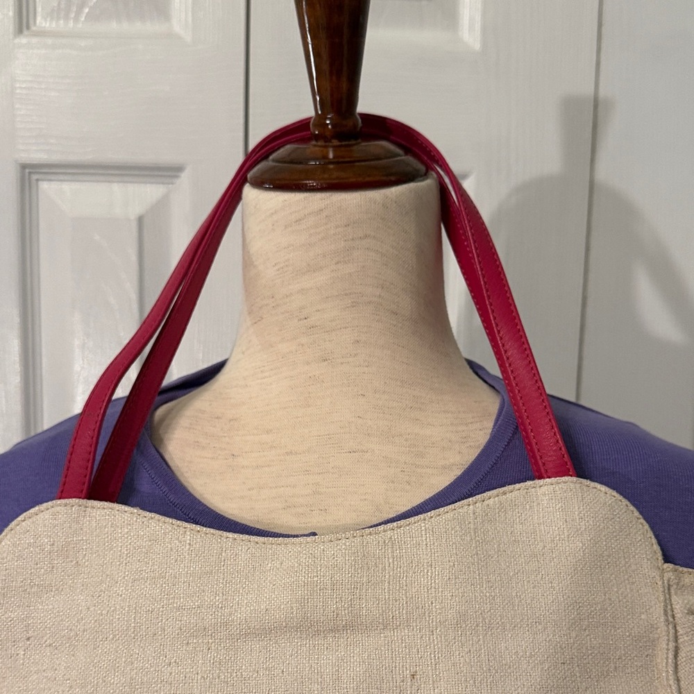 NWT ETRO Milano Floral Embroidered Cream and Red Women's Shoulder Bag - Picture 7 of 11